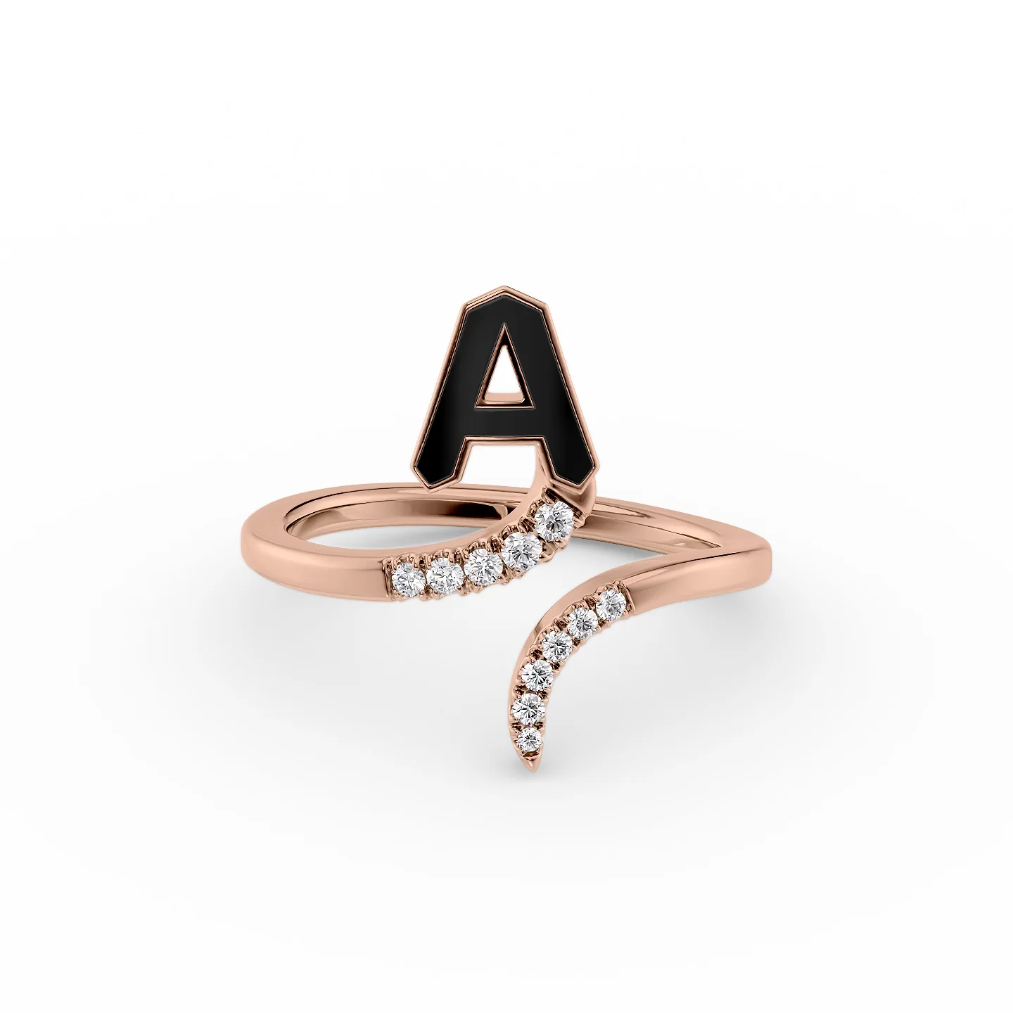 Initial Letter Dainty Ring