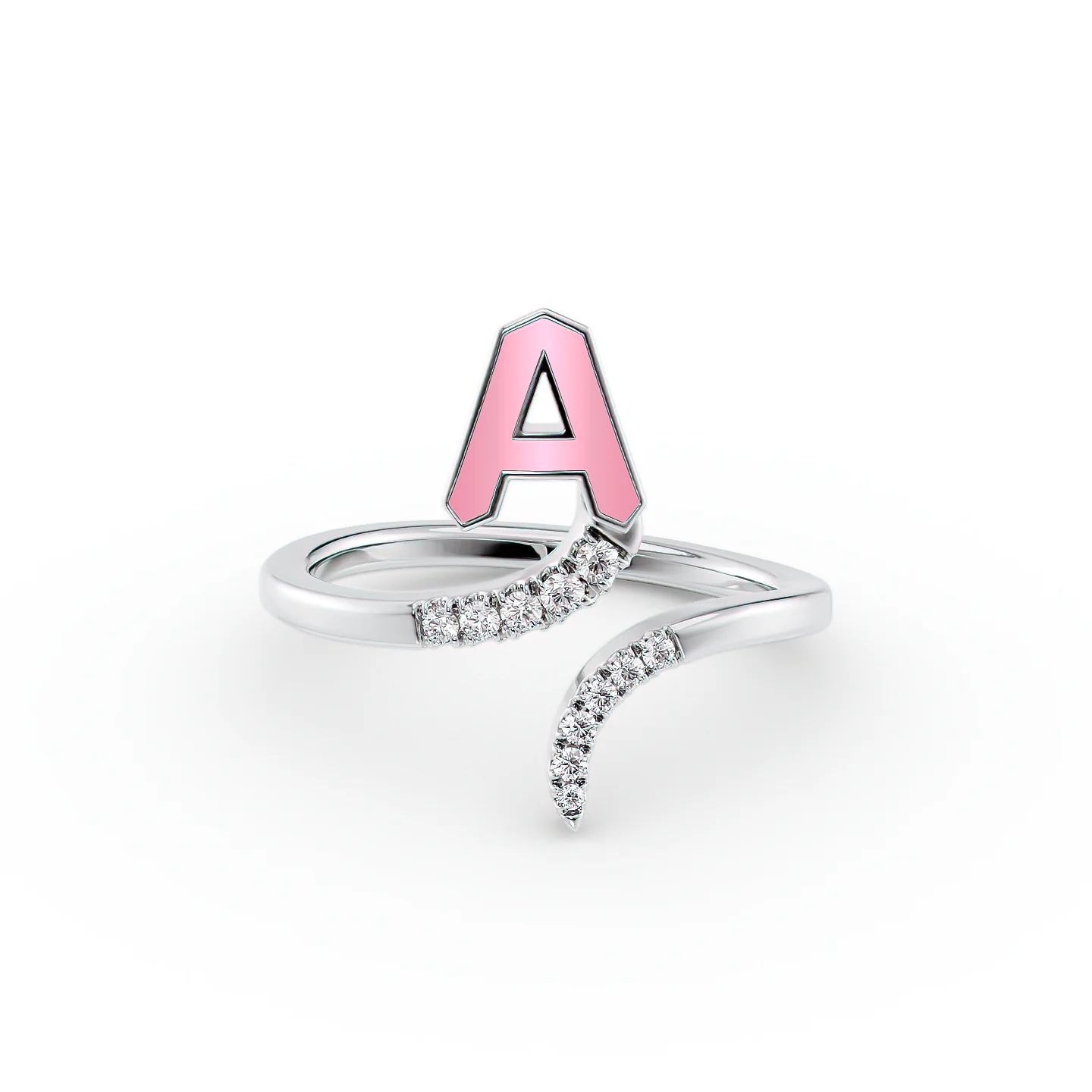 Initial Letter Dainty Ring