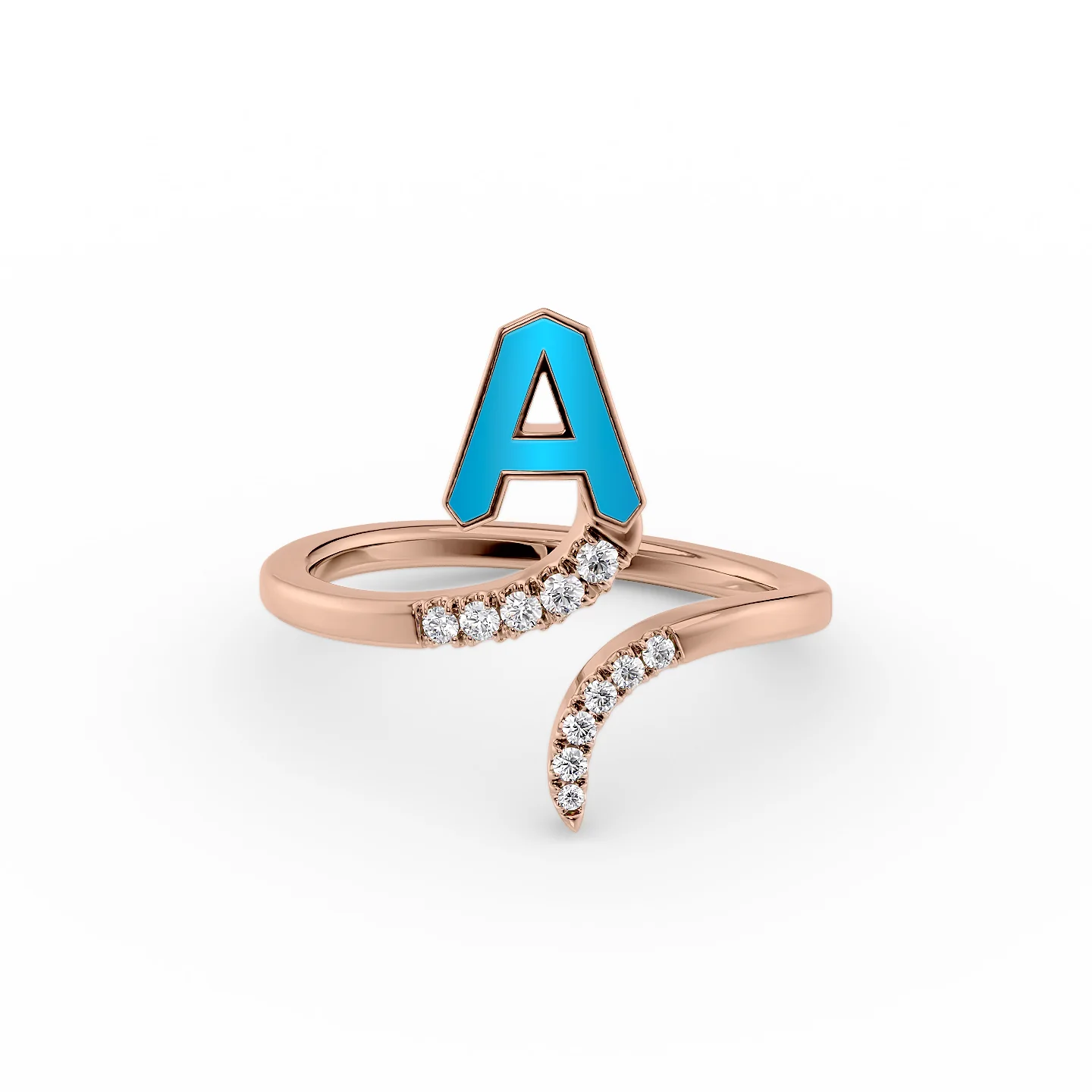 Initial Letter Dainty Ring