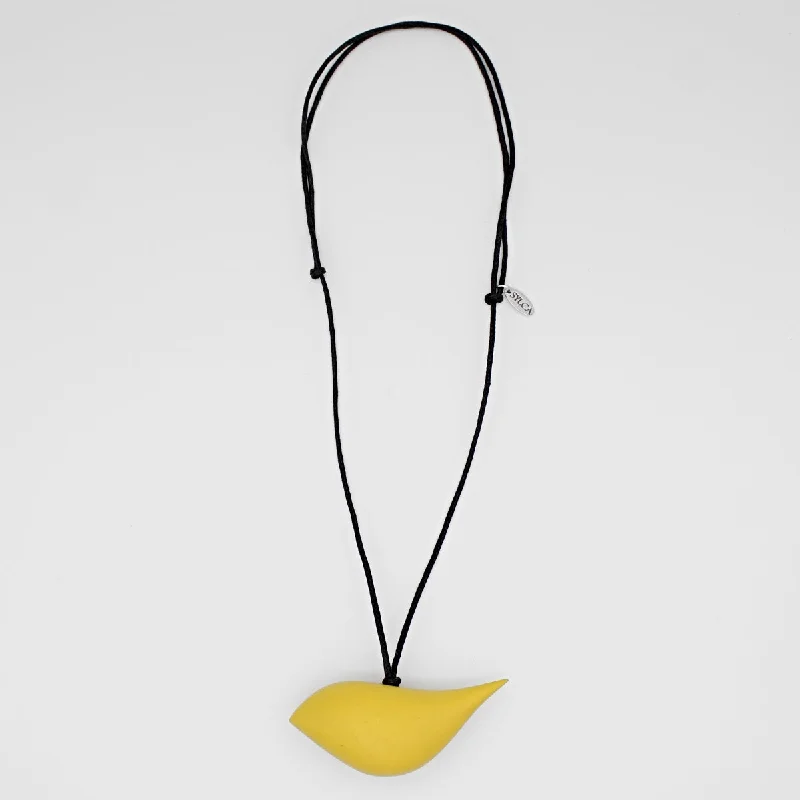 Lemon Robin Pendant Necklace