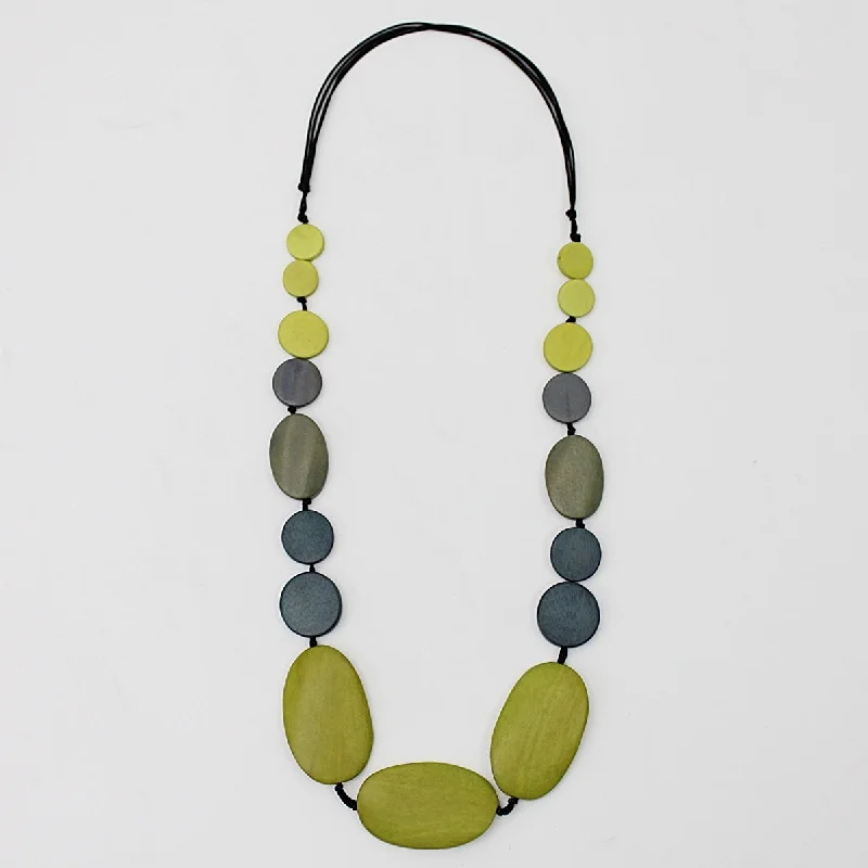 Lime and Gray Sybil Necklace