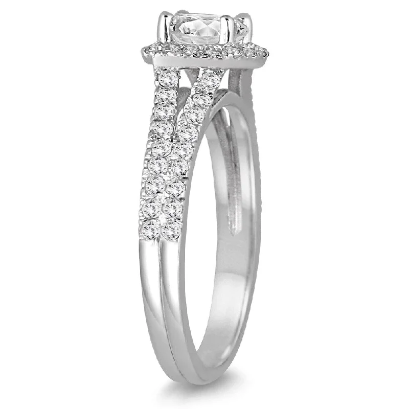 Marquee 14k White Gold 1 1/4ct TDW Diamond Engagement Ring (I-J, I2-I3)