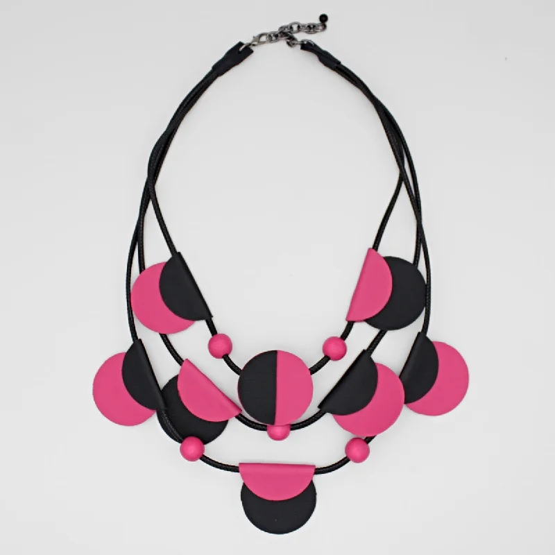 Pink Verona Leather Necklace