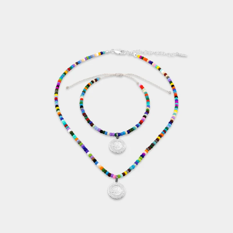 Rainbow Beaded Set