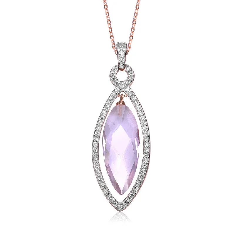 Sylvie Light Purple Cubic Zirconia Pendant