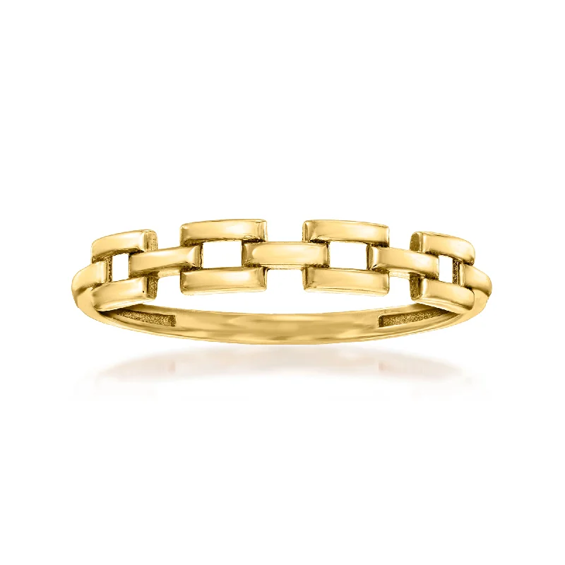 Ross-Simons 14kt Yellow Gold Panther-Link Ring