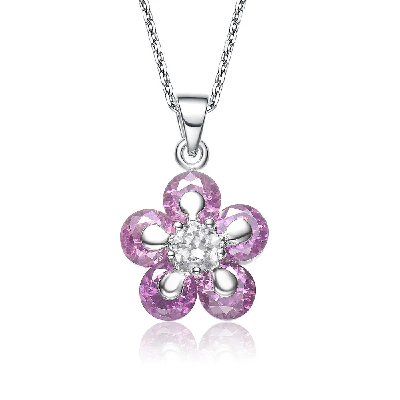 Louise Purple Flower Pendant