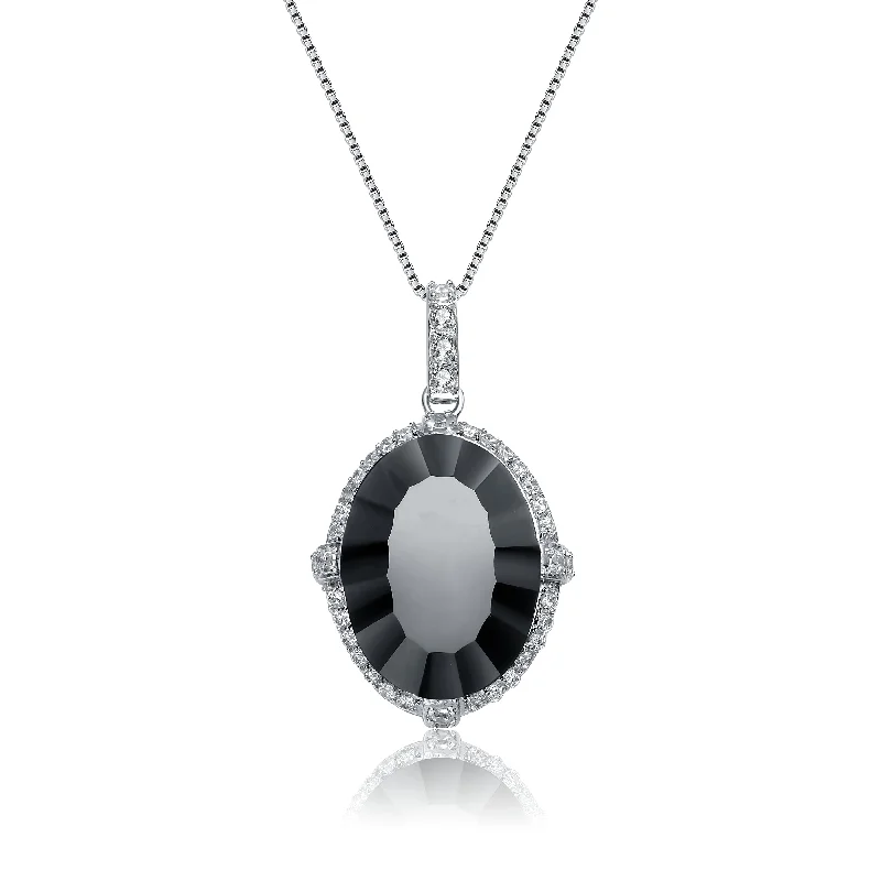 Emma Burgundy Cubic Zirconia Dangling Pendant Necklace