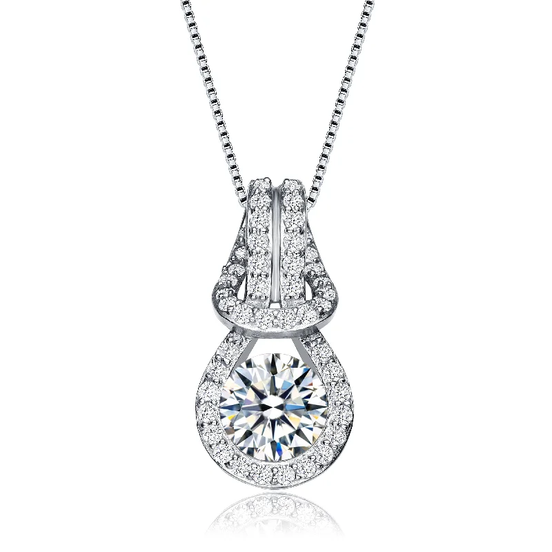 Sterling Silver Cubic Zirconia Elegant Necklace