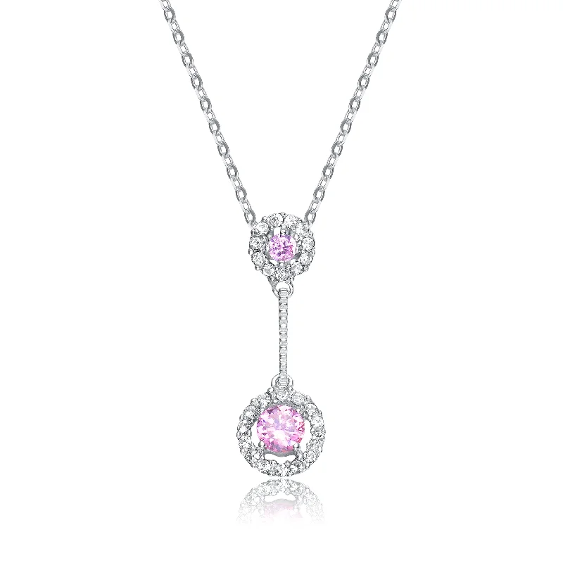 Marie Double Pink Drop Pendant