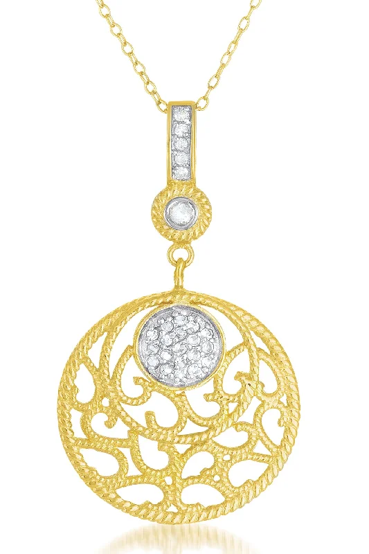 HenrietteTopaz Round Drop Pendant