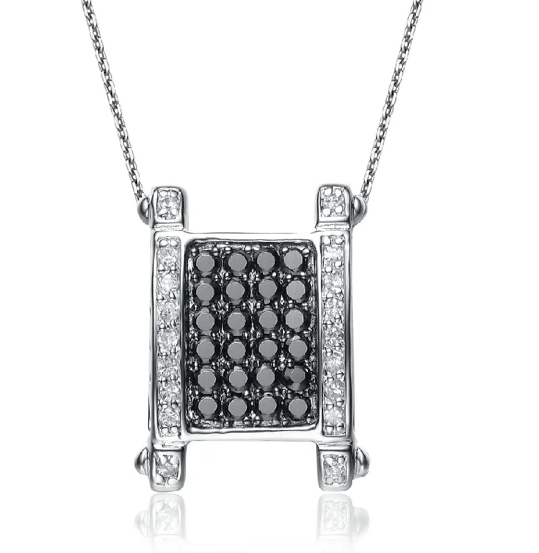 Anne Black Cubic Zirconia Pendant