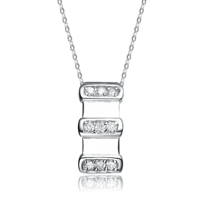 Sterling Silver White Cubic Zirconia Pendant