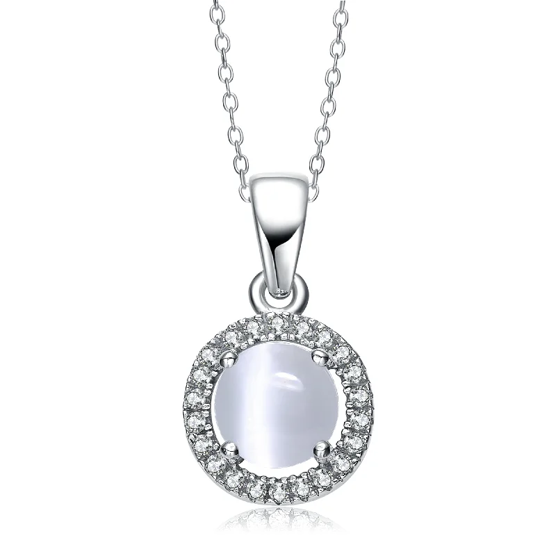 Anne White Cubic Zirconia Pendant