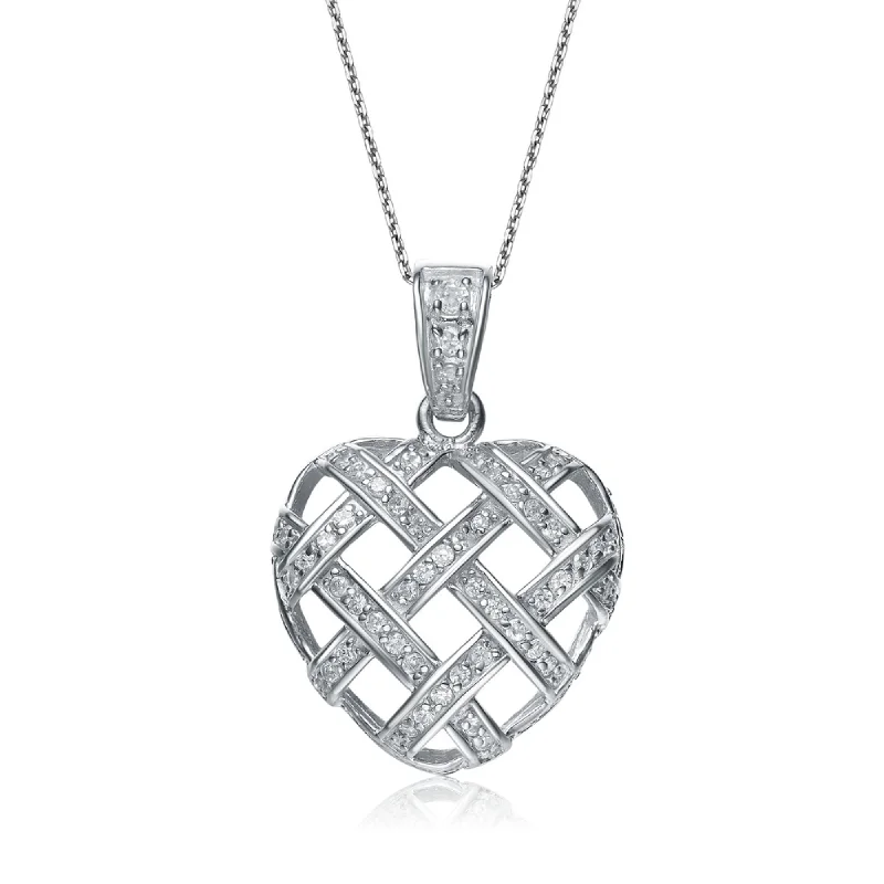 Aurélie Woven Heart Pendant