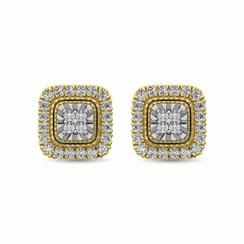 JDTK-61833Y-E- 0.75 CTTW Diamond Stud Custom Earrings