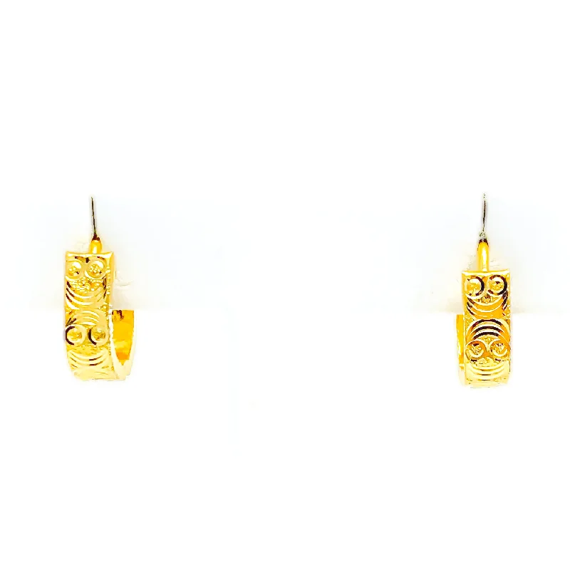 Charming Elevated 22k Gold Earrings