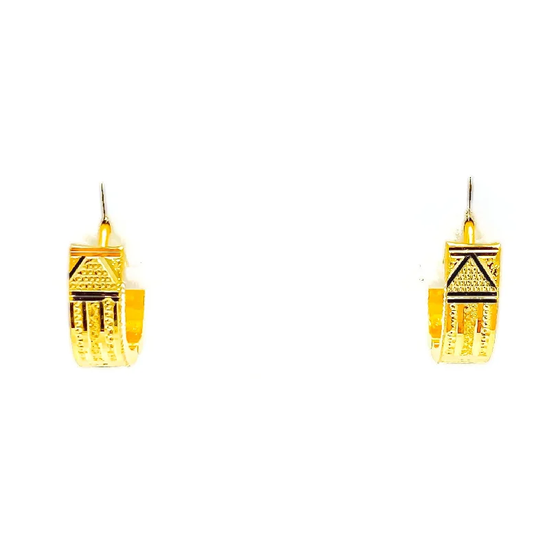 Chic Lightweight 22k Gold Earrings