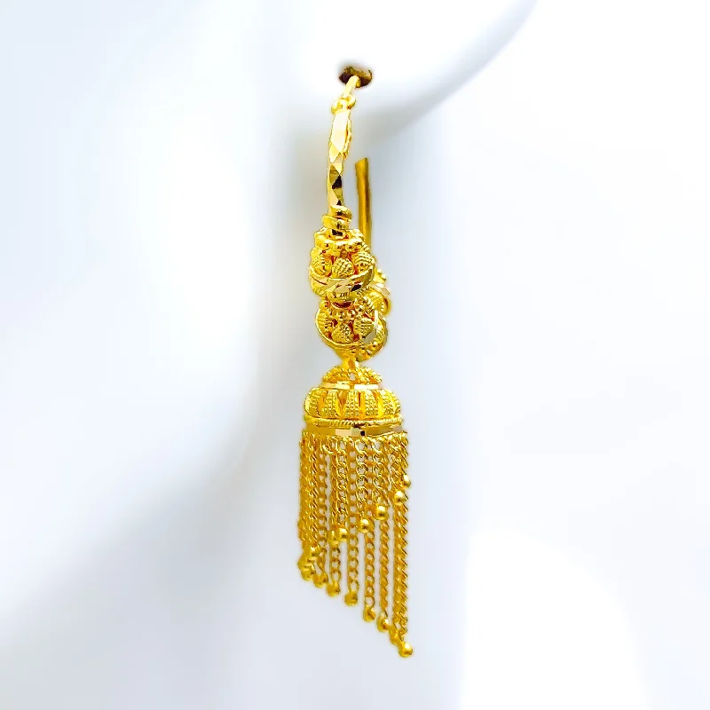 Dazzling Gorgeous 22K Gold Bali Earrings