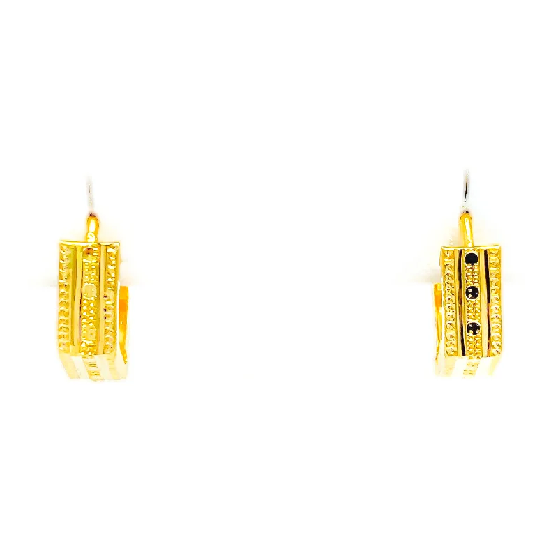 Dazzling Vibrant 22k Gold Earrings