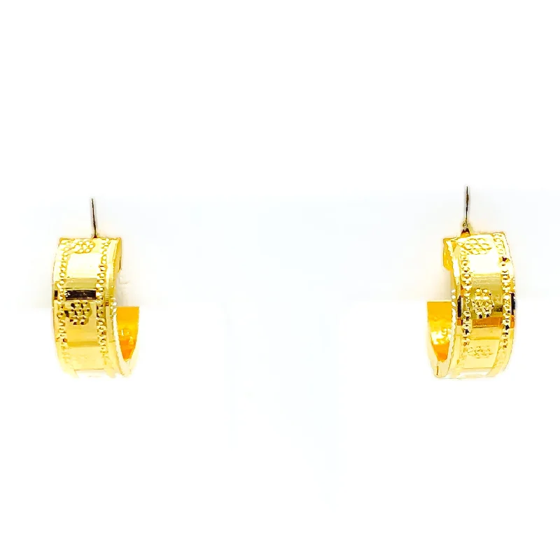 Stately Bold 22k Gold Earrings