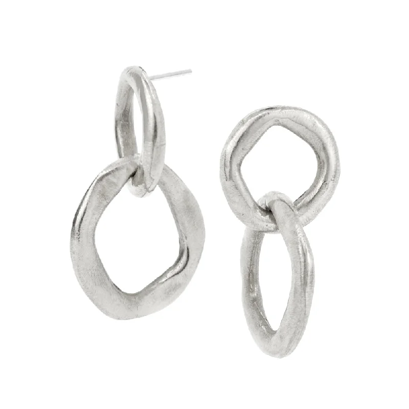 Sterling Silver Double Drop Earrings - "Maji Drops"