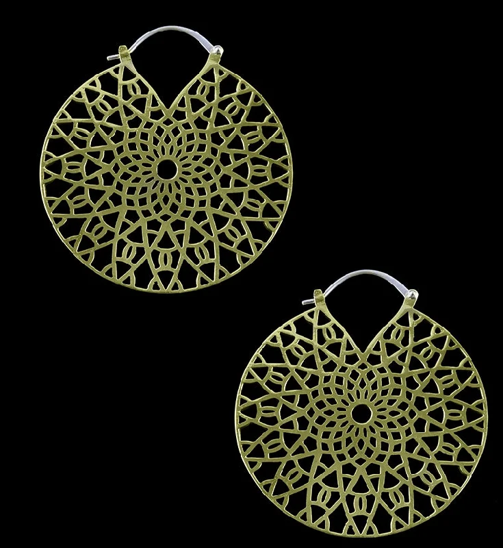 Fiber Brass Earrings - Weights