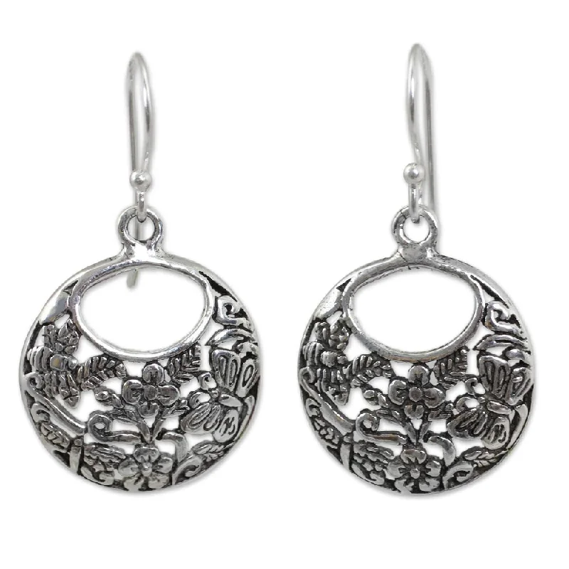 Handmade Sterling Silver 'Magical Garden' Earrings (Thailand)